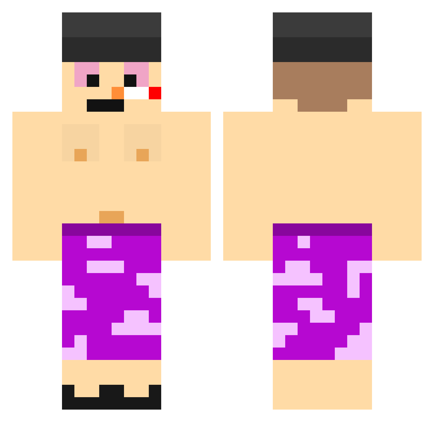 YummyChappy Minecraft skin, front and back view