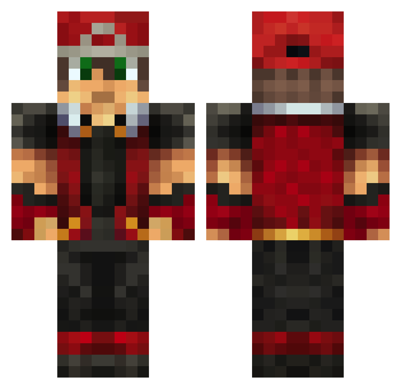 JewishBagel Minecraft skin, front and back view