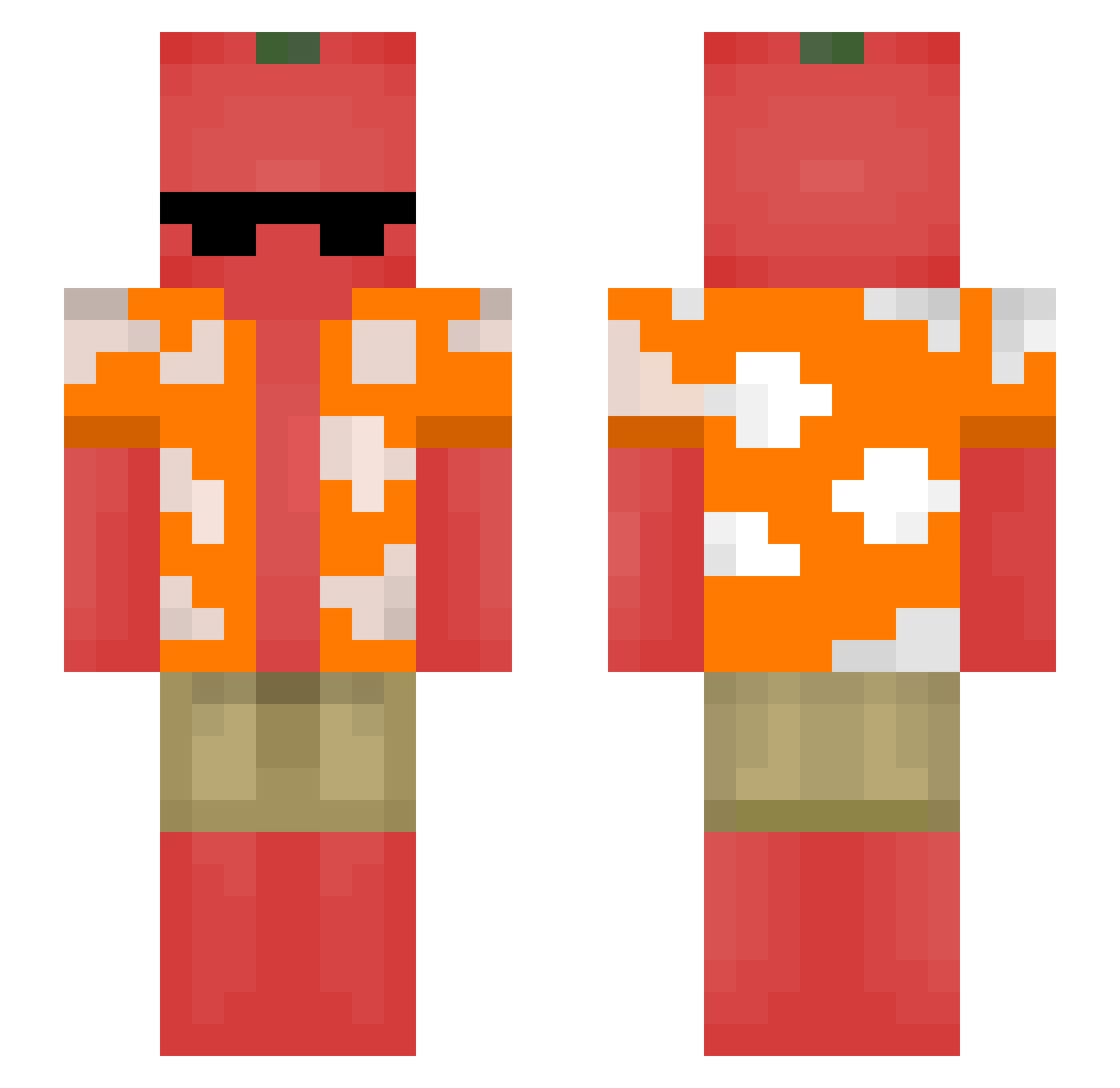 QiuAyZ Minecraft skin, front and back view