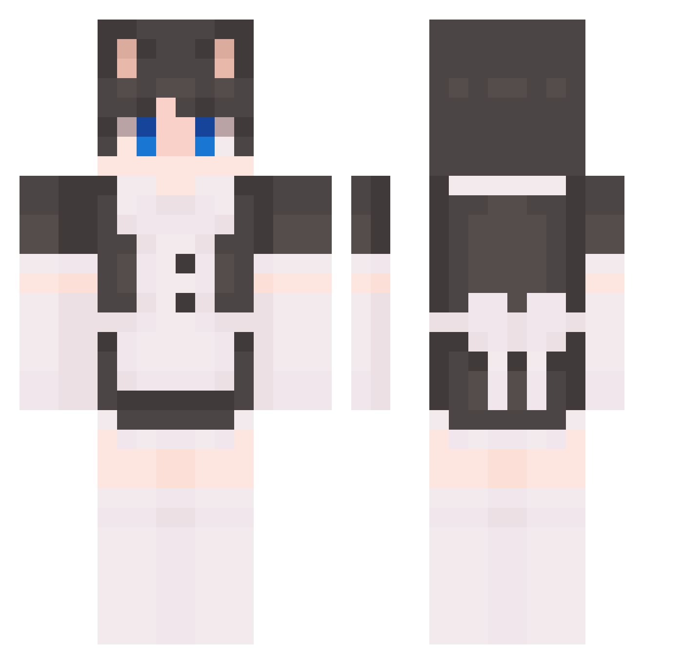 wh4le69 Minecraft skin, front and back view