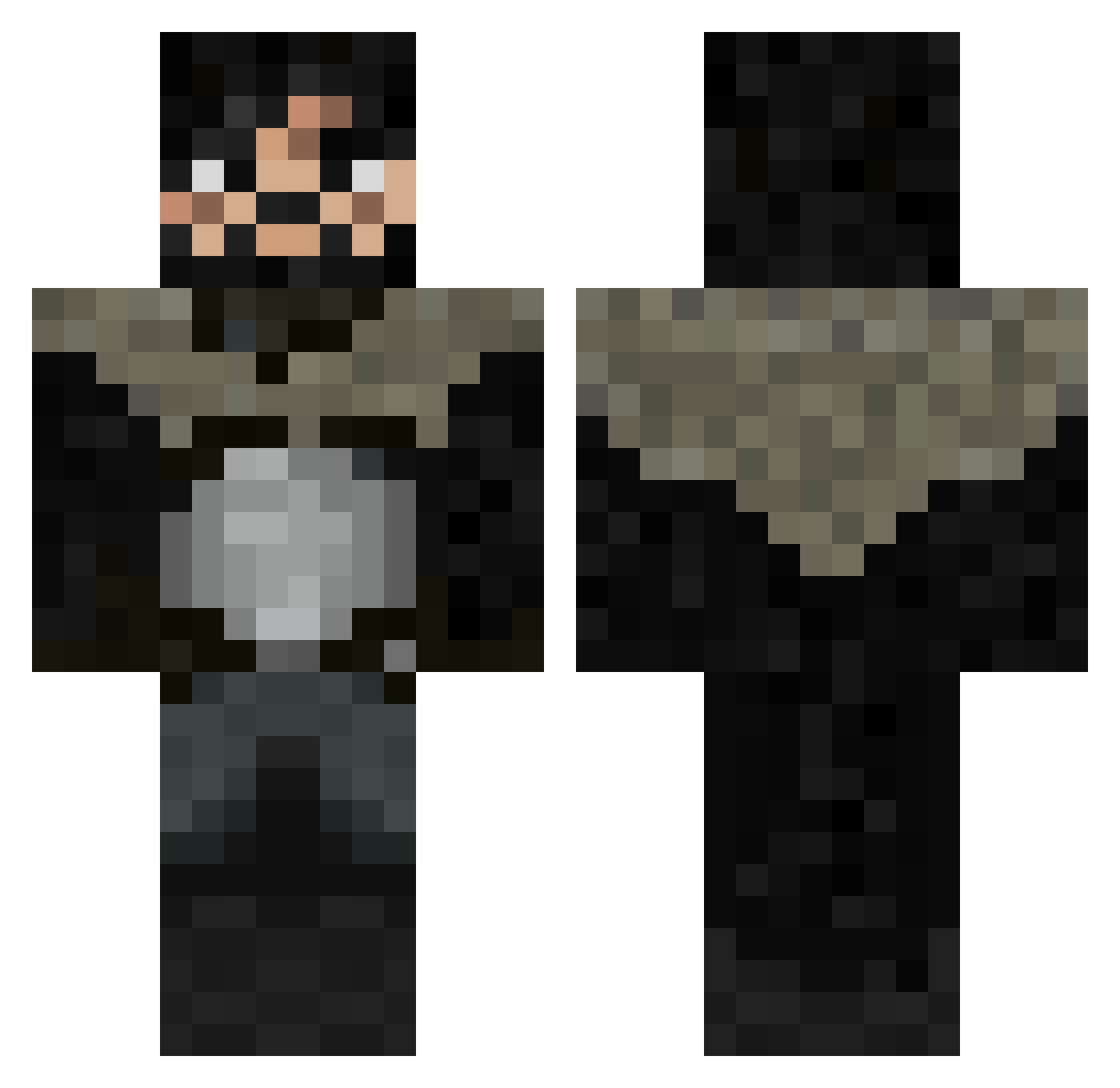 Theo62 Minecraft skin, front and back view