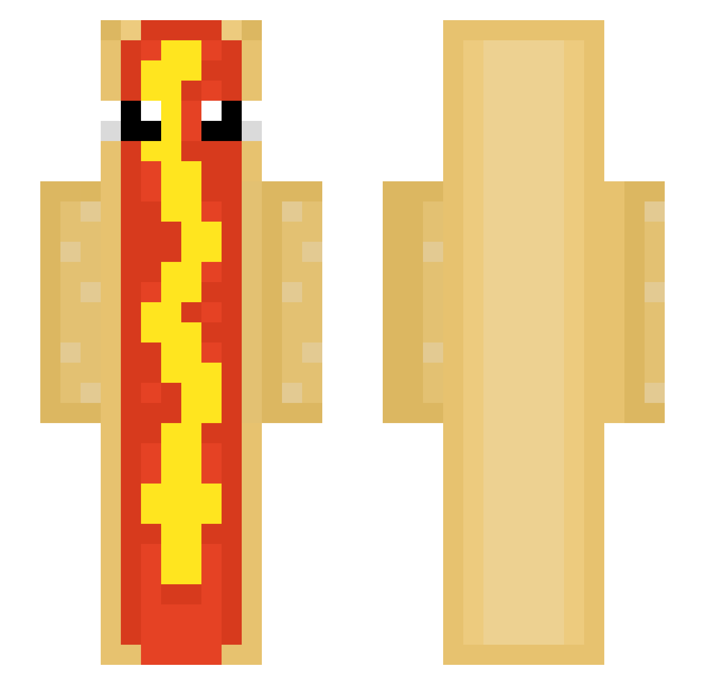 Leyla Minecraft skin, front and back view