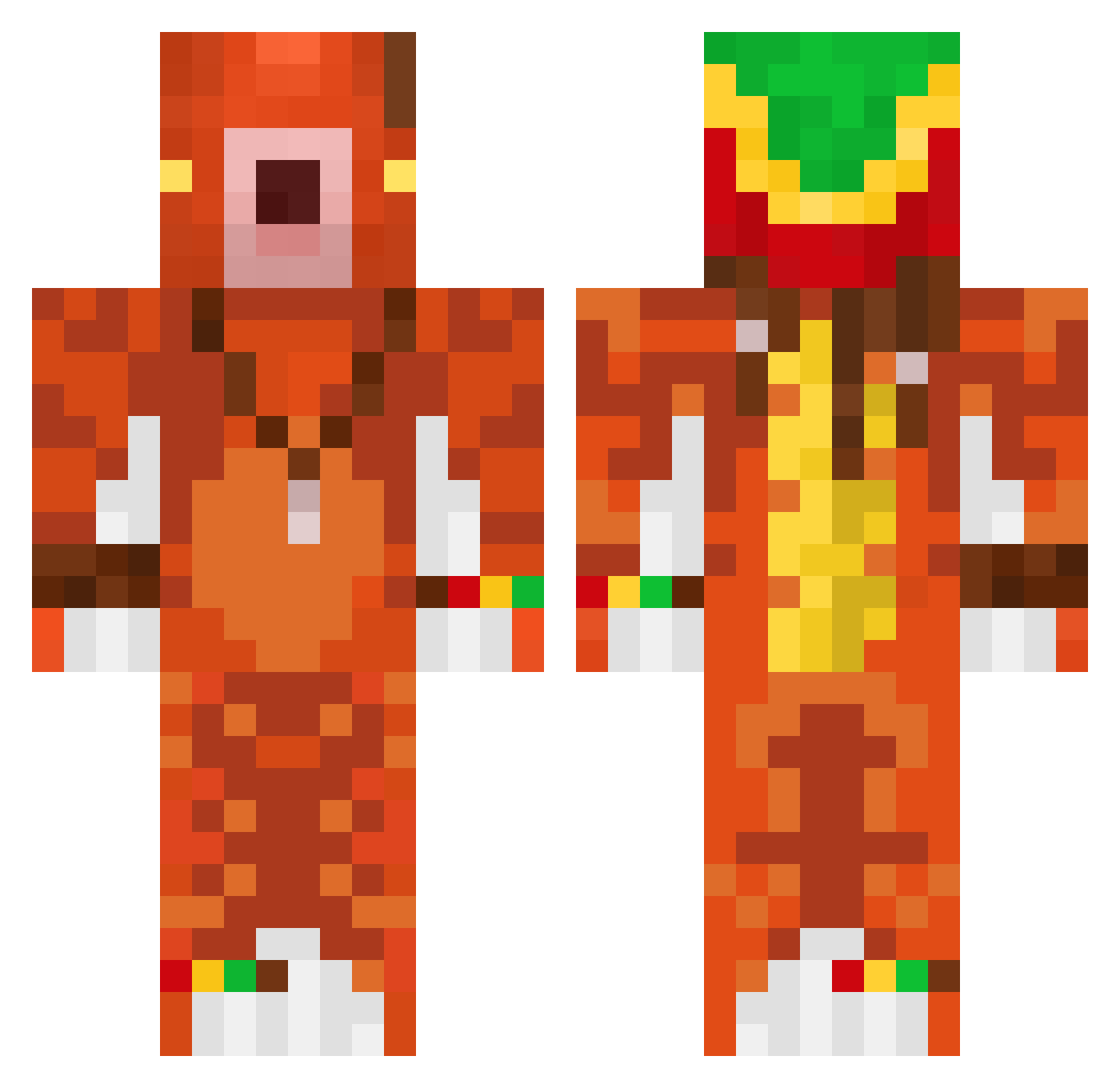 JonasObiwan Minecraft skin, front and back view