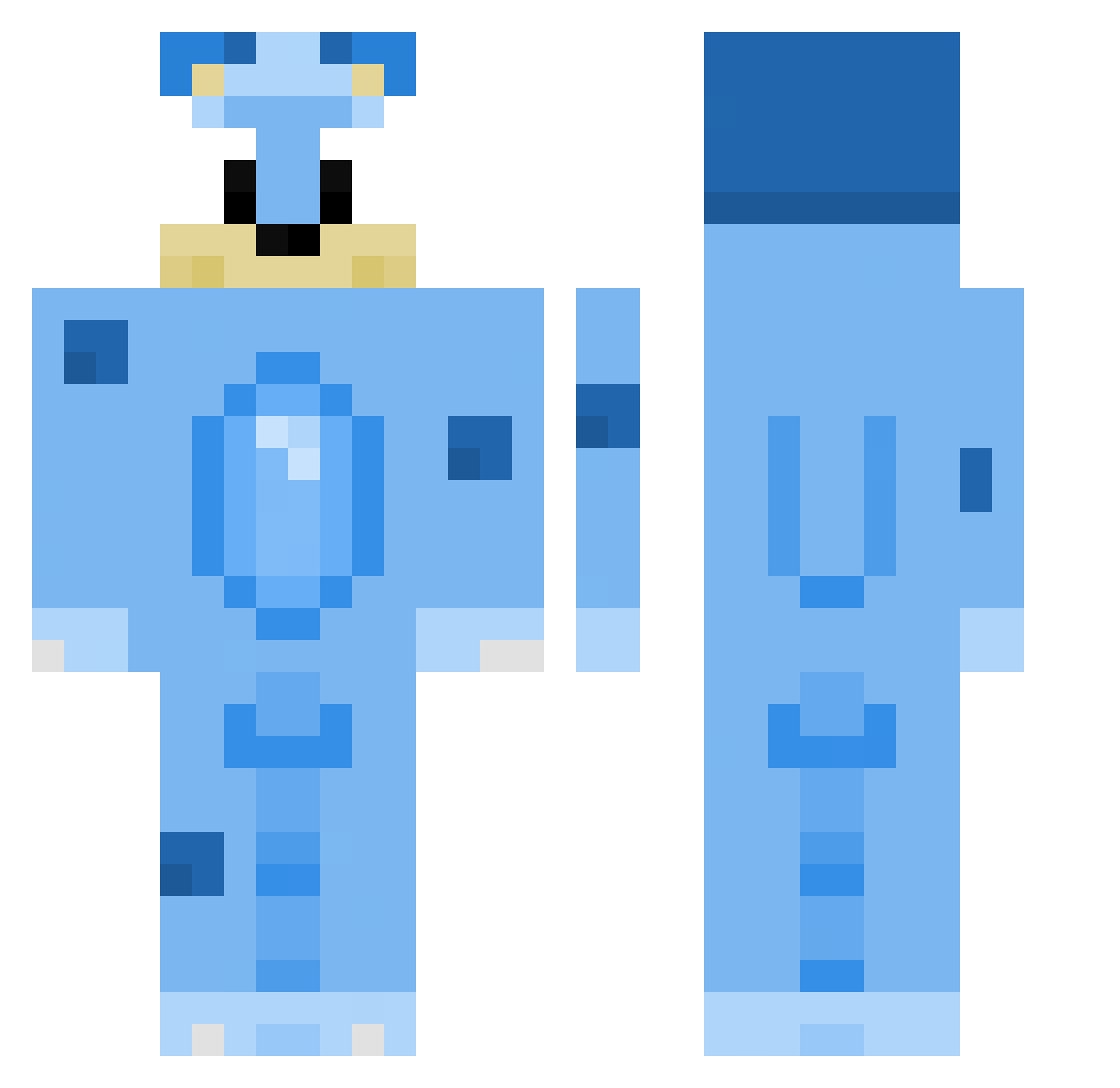 yKozyy Minecraft skin, front and back view