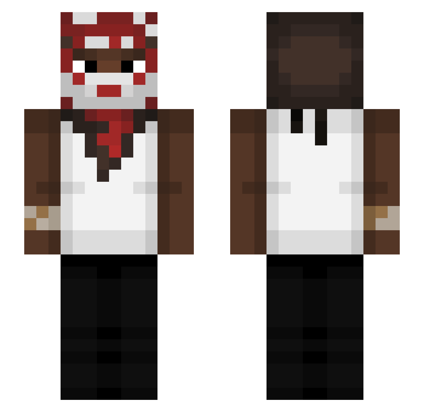 cartieir Minecraft skin, front and back view
