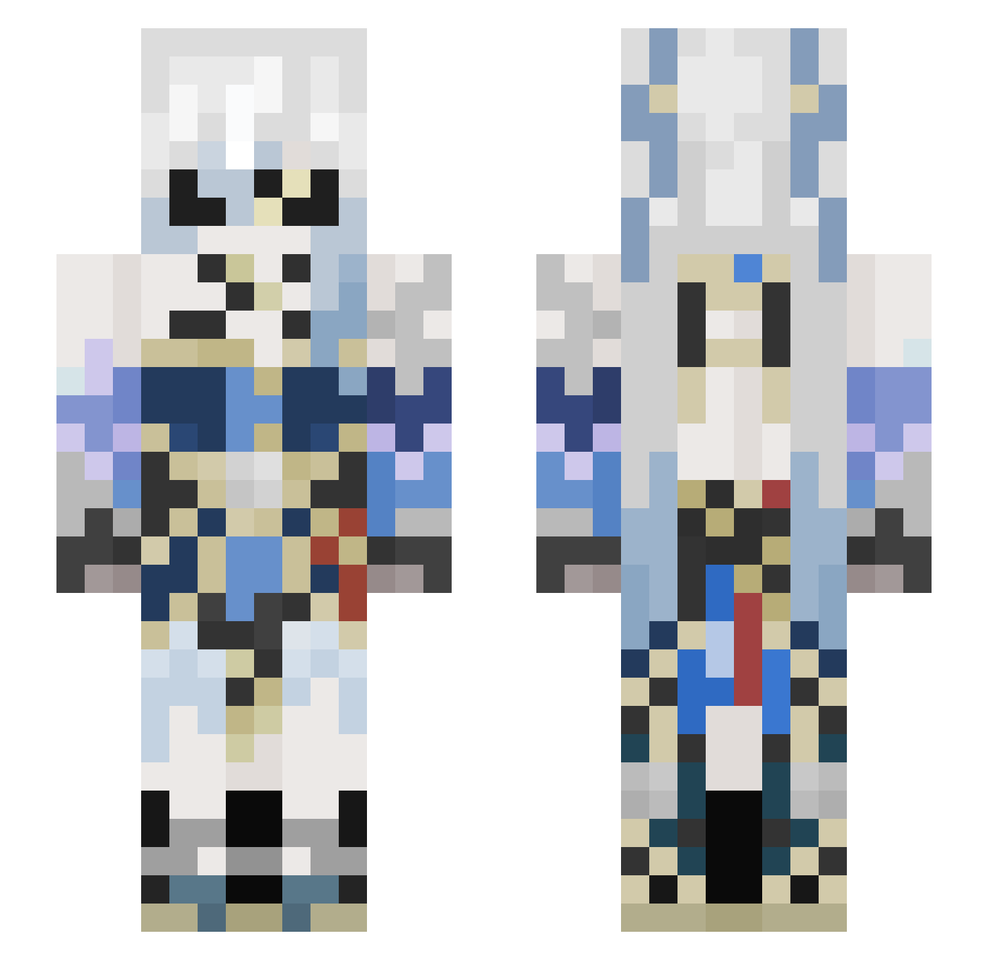 JingLiuStan Minecraft skin, front and back view