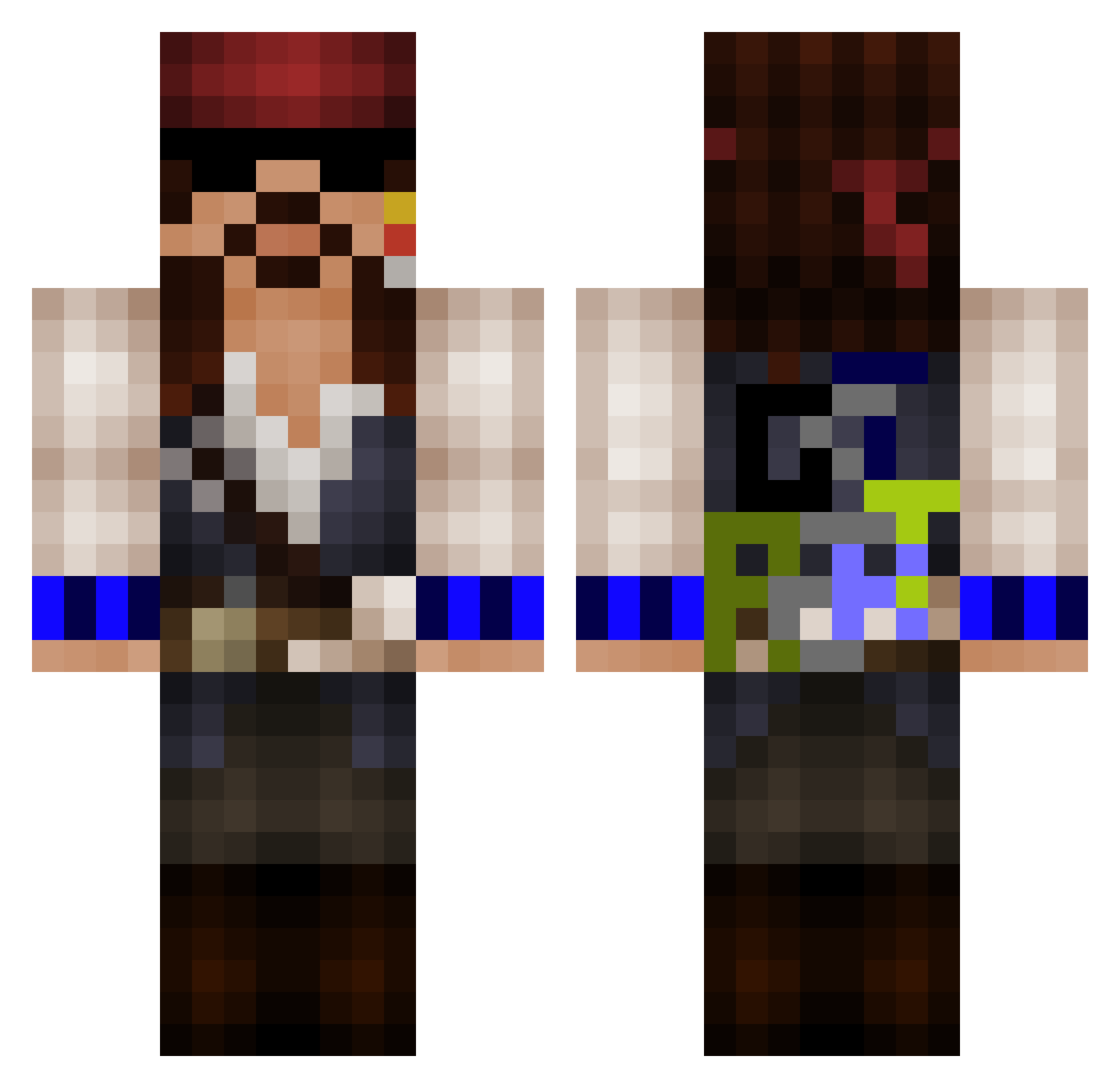 Danny0307 Minecraft skin, front and back view