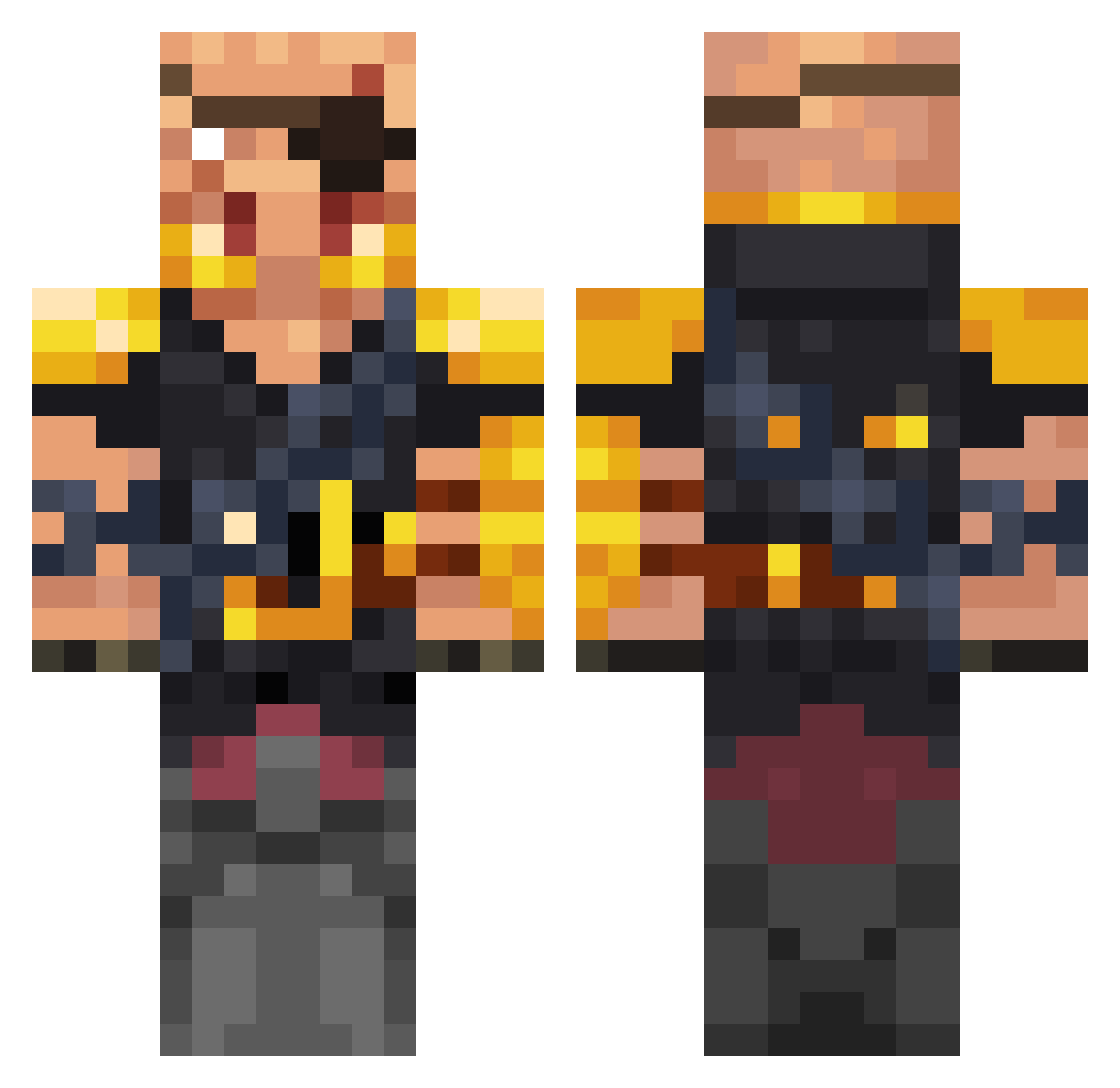 MagneticMoon77 Minecraft skin, front and back view