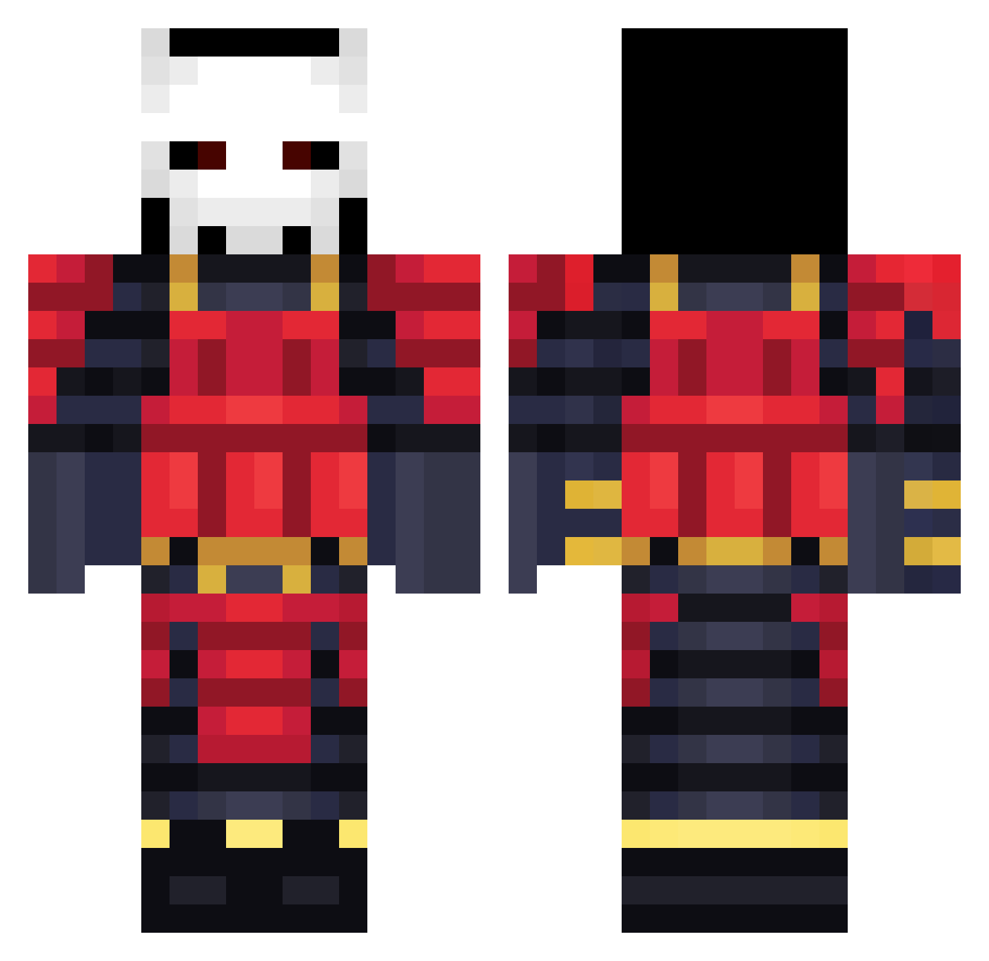 chaemin4a Minecraft skin, front and back view