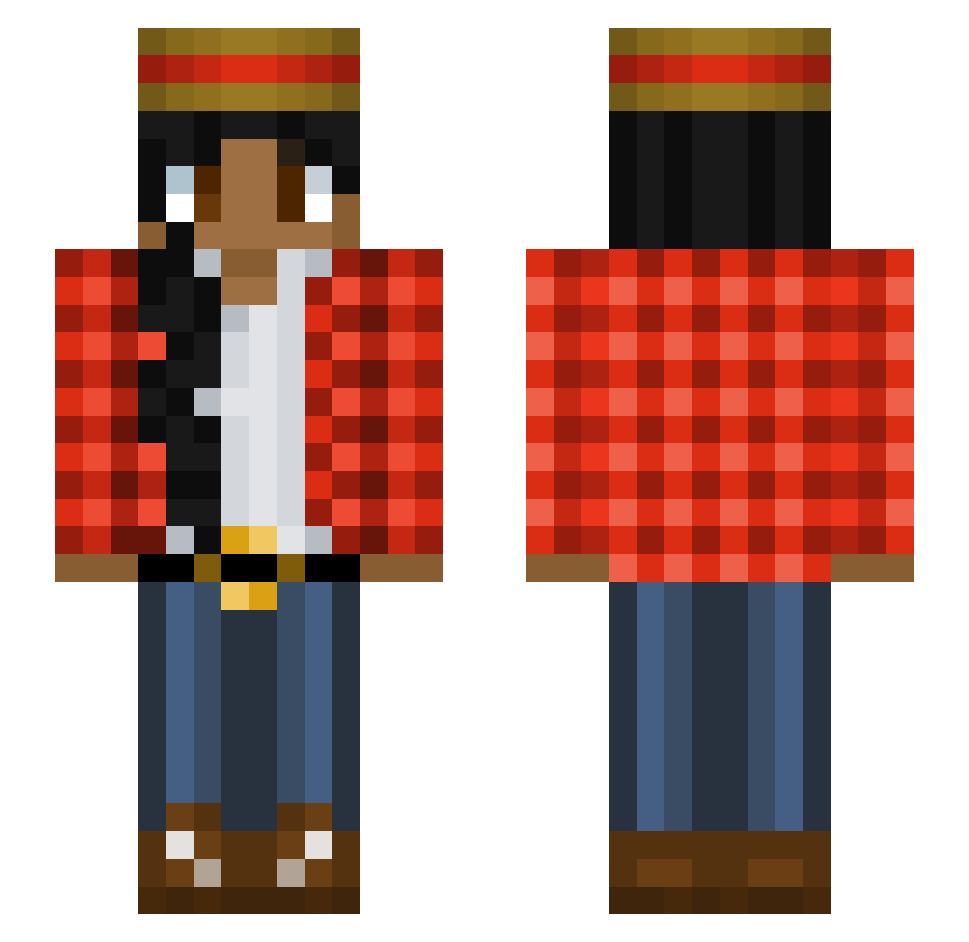 Istana Minecraft skin, front and back view
