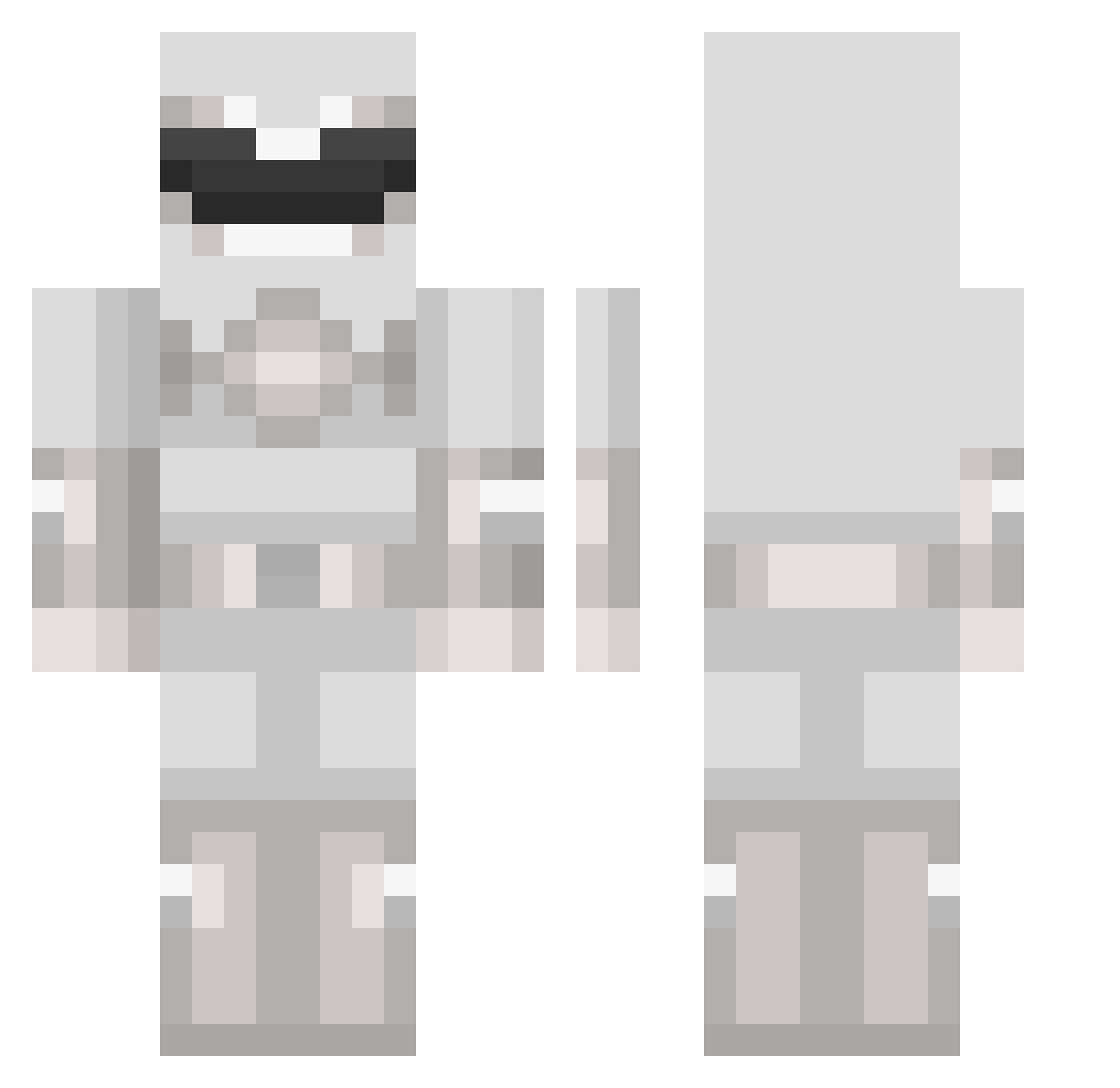 SkyBrayan Minecraft skin, front and back view