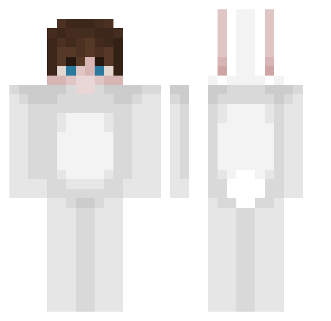MrZeninxx Minecraft skin, front and back view