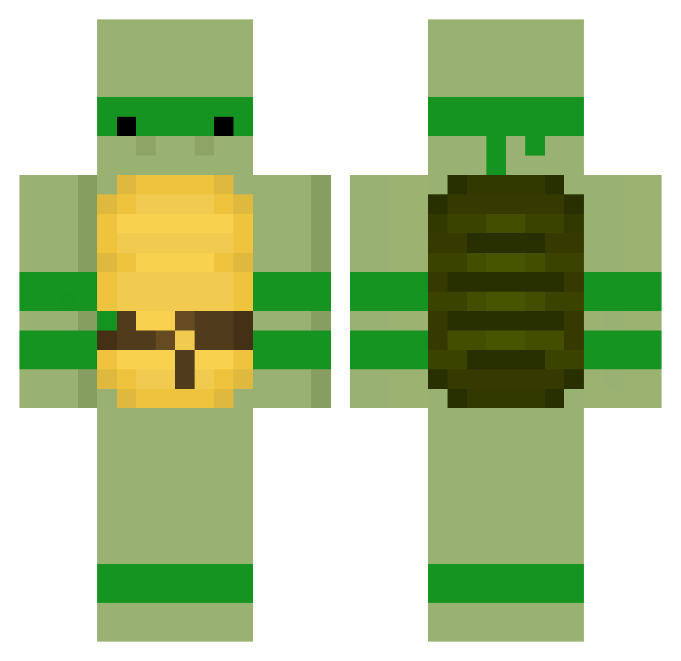 Elie8118 Minecraft skin, front and back view