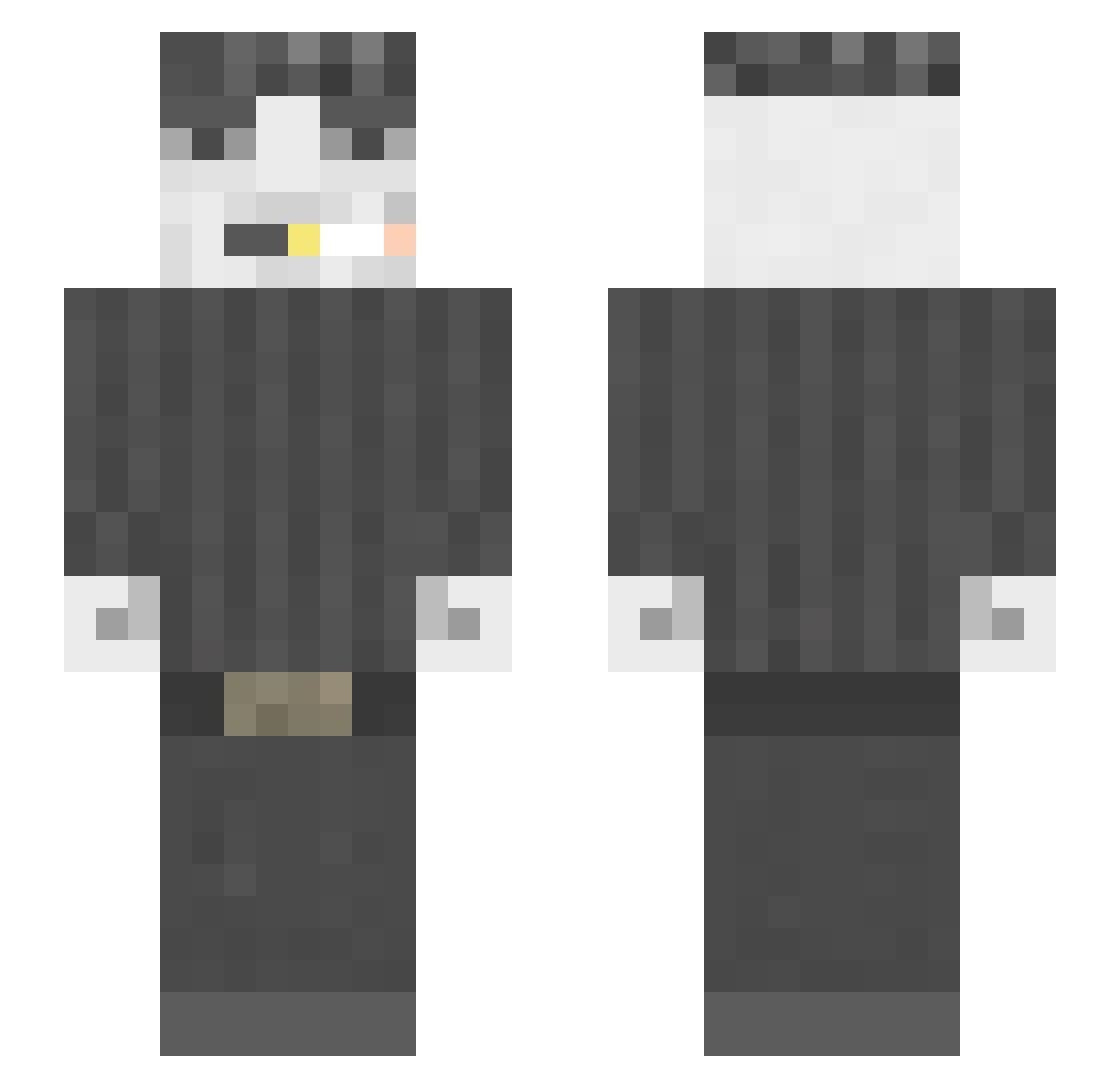 kybik_coolGlak Minecraft skin, front and back view