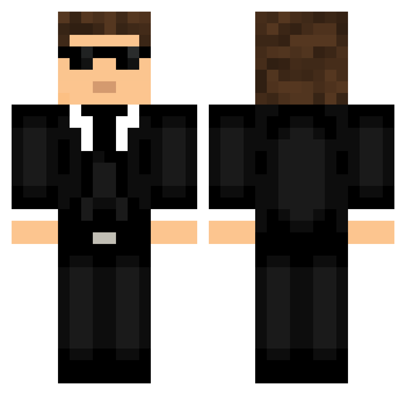 Itz_Omega Minecraft skin, front and back view