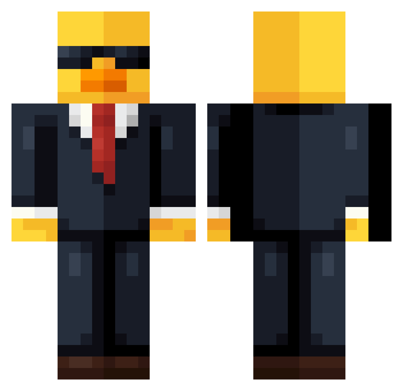 IM_Dorcat Minecraft skin, front and back view