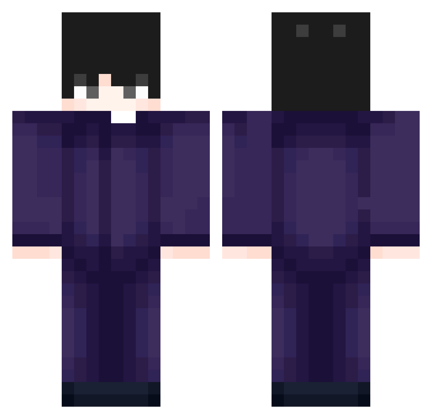 Itz_Polad Minecraft skin, front and back view