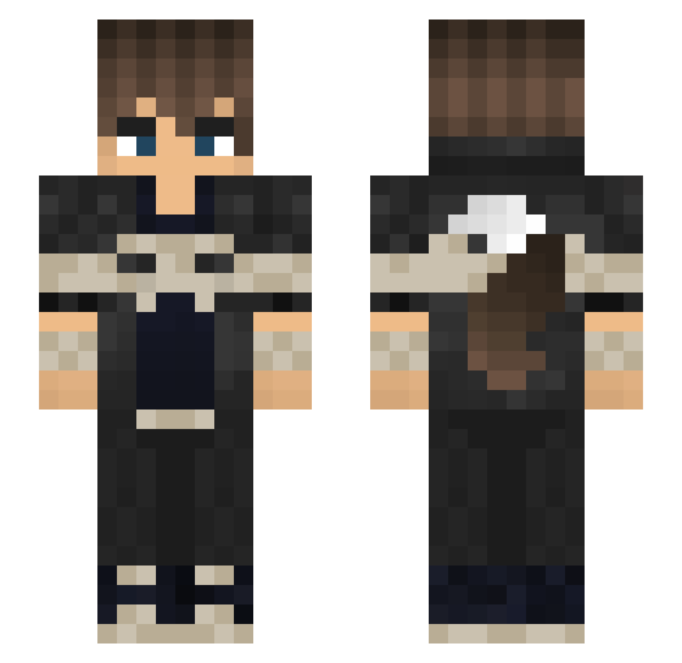 Kanelope Minecraft skin, front and back view