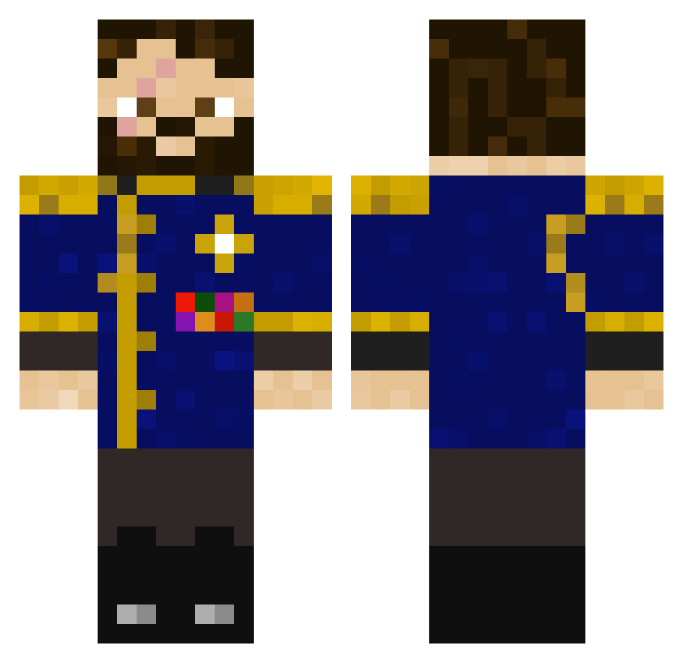 Yung_Voterfraud Minecraft skin, front and back view