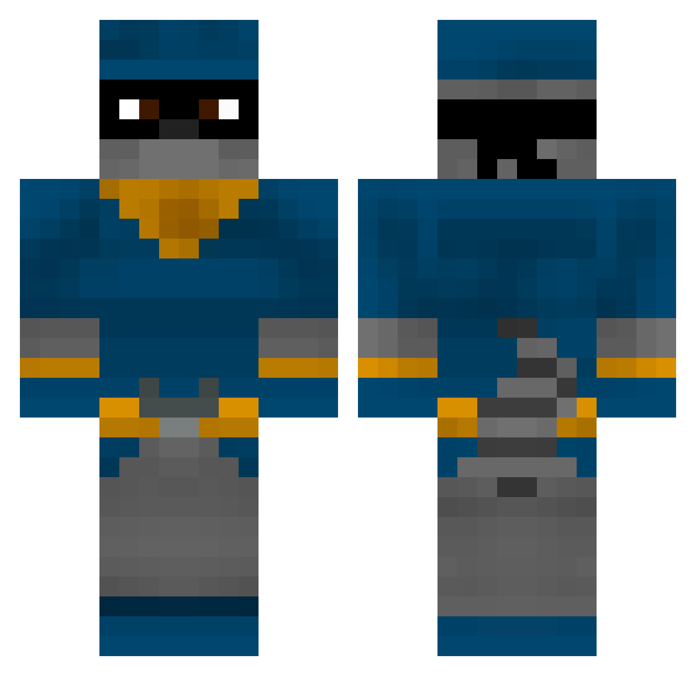 Magnum__ Minecraft skin, front and back view