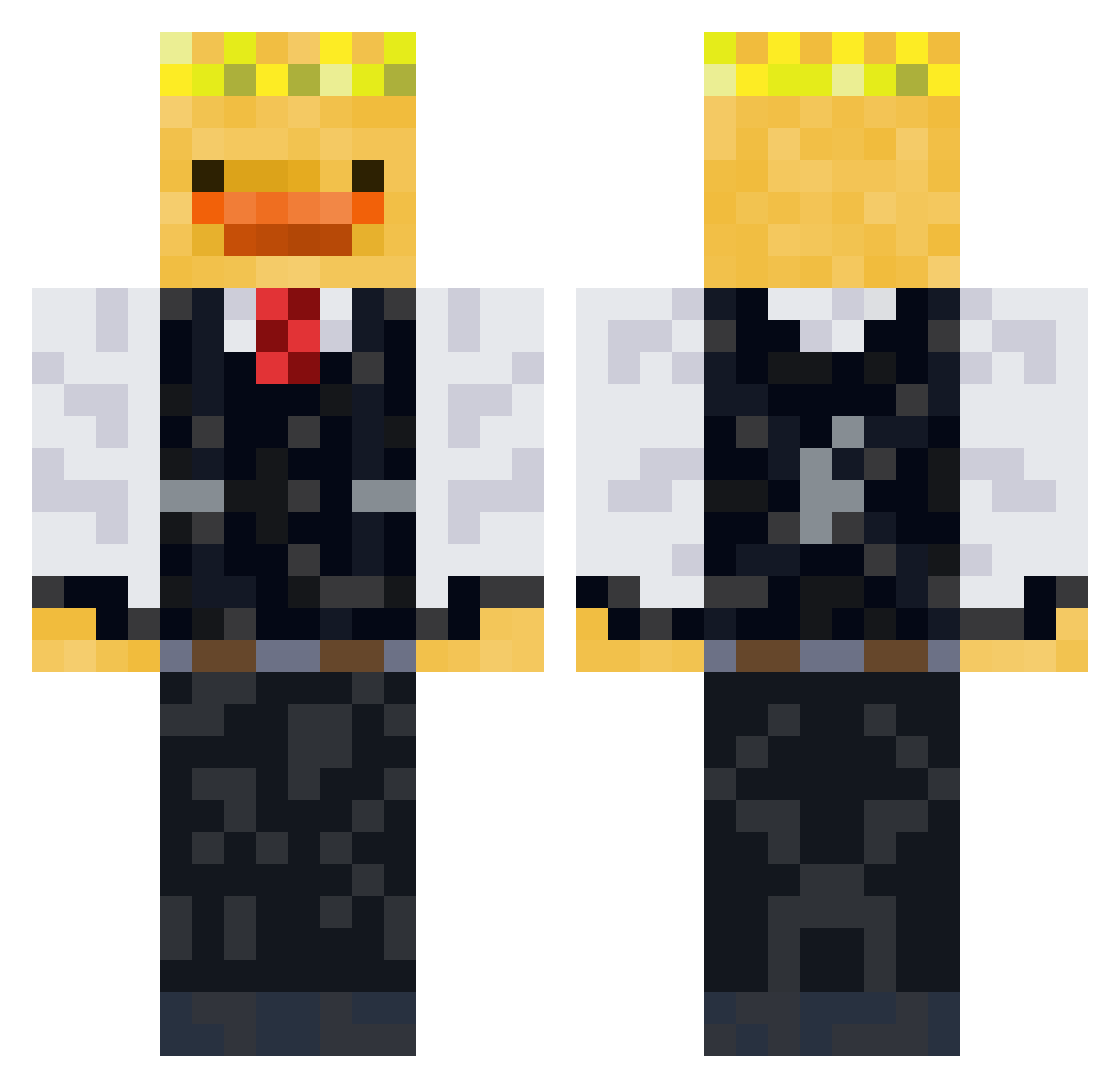 riky364 Minecraft skin, front and back view