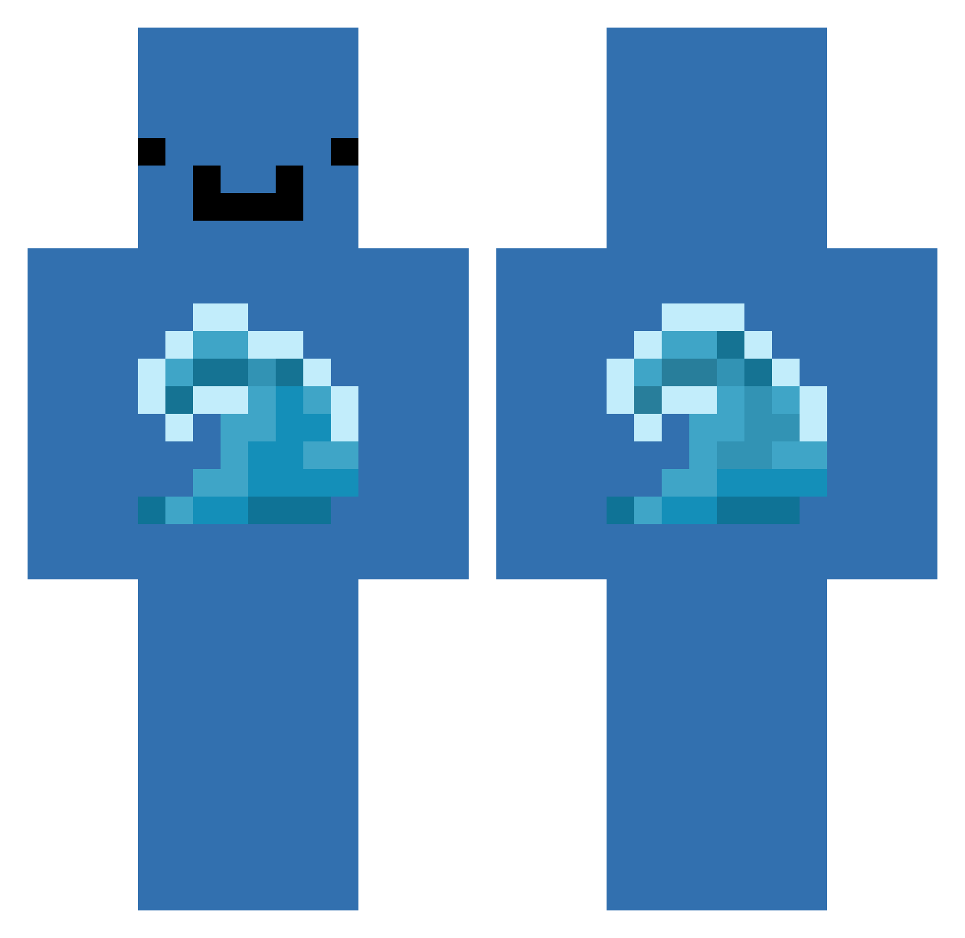 Tide_2 Minecraft skin, front and back view