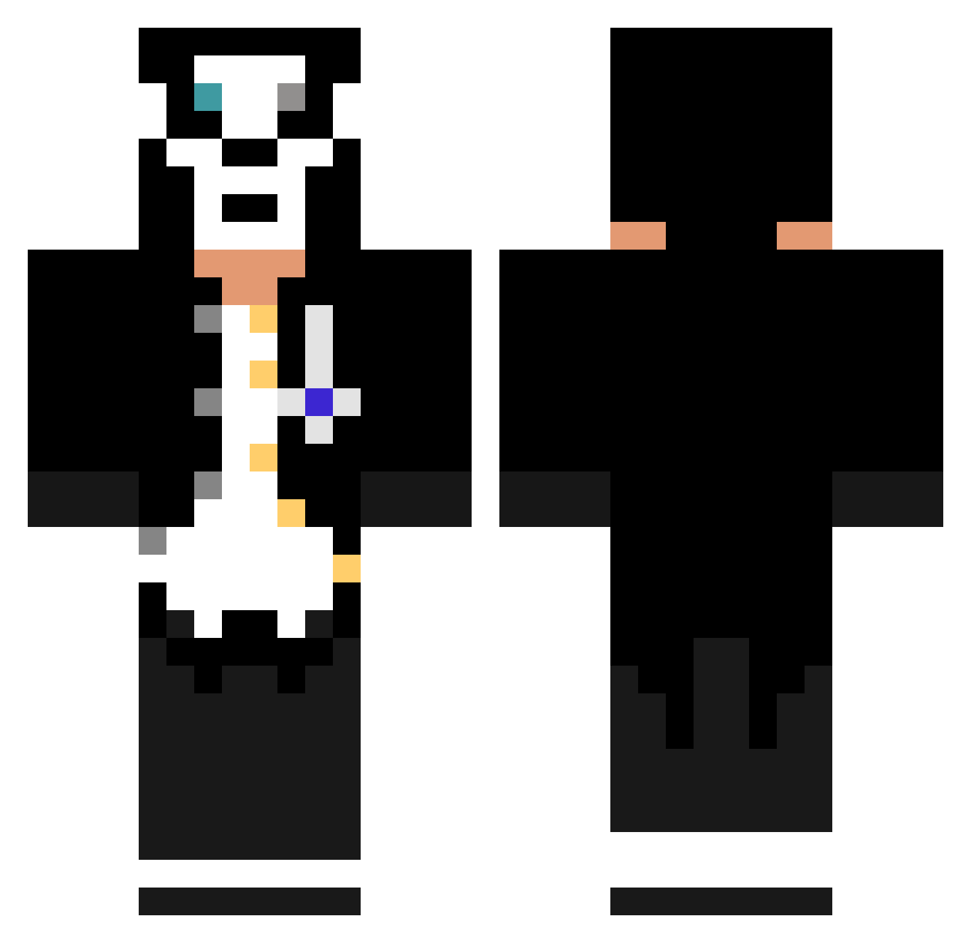 El_Nandito0528 Minecraft skin, front and back view