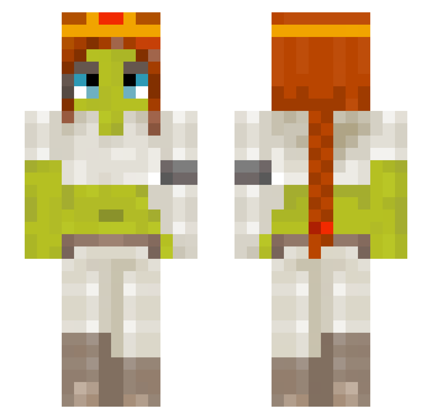Fiona_Skywalker Minecraft skin, front and back view