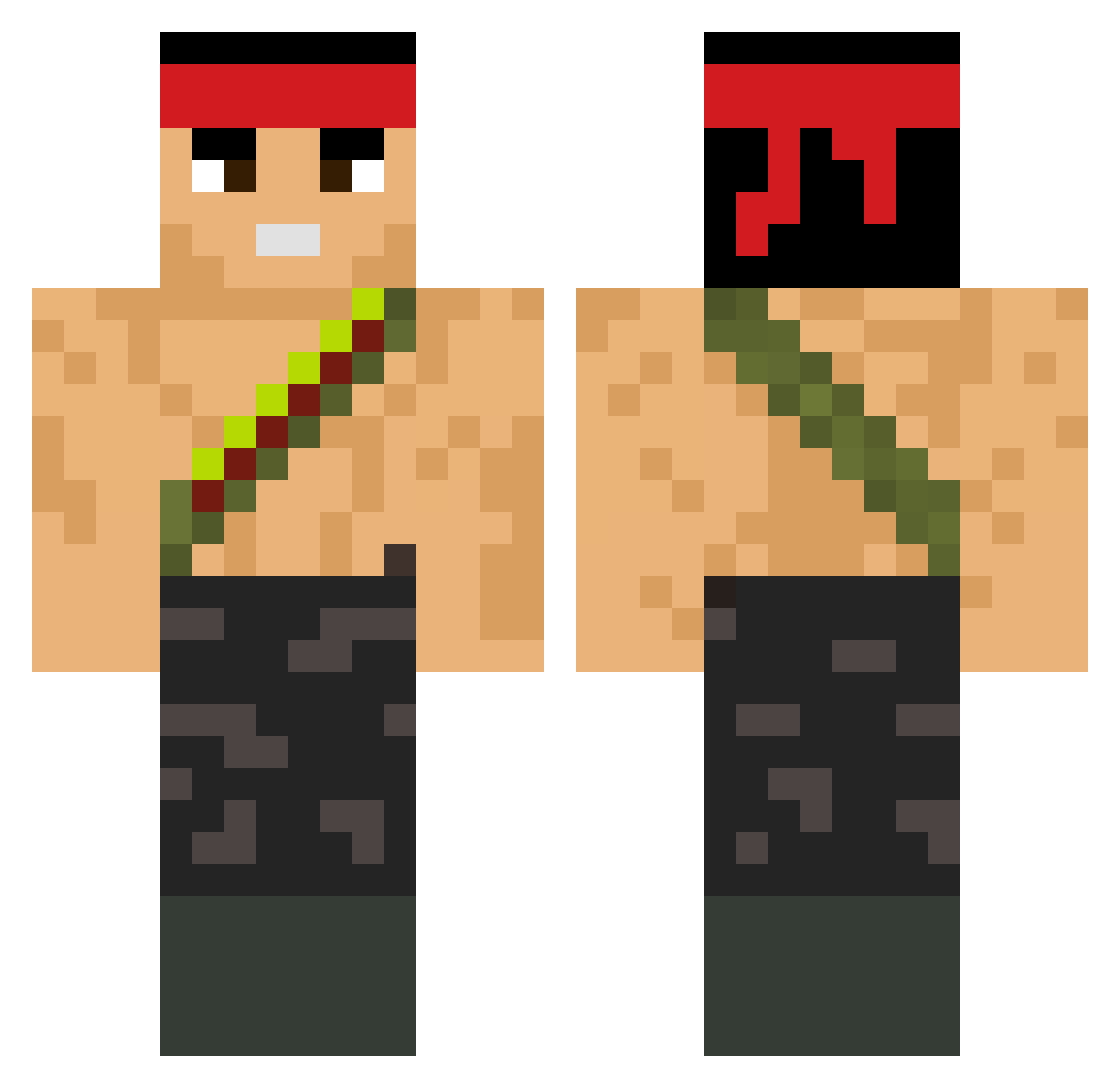 Saftlmischer500 Minecraft skin, front and back view