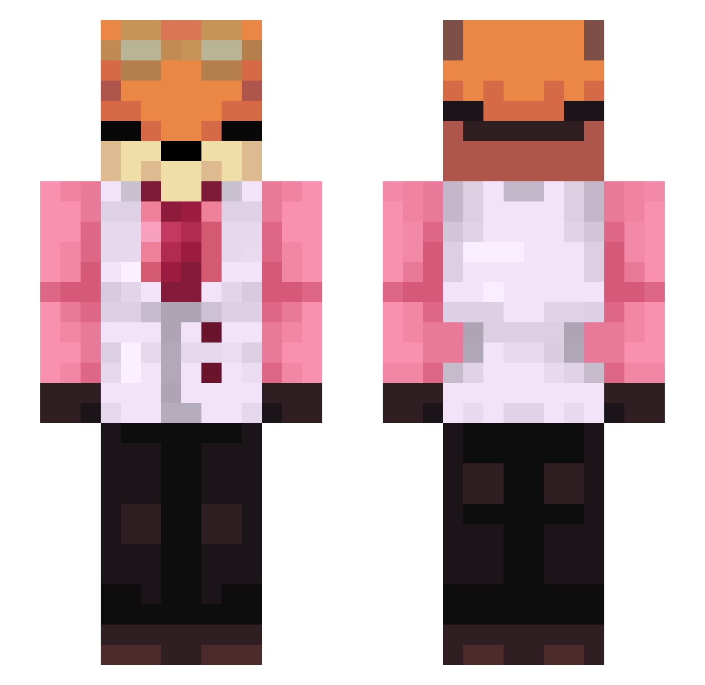 miskatonians Minecraft skin, front and back view