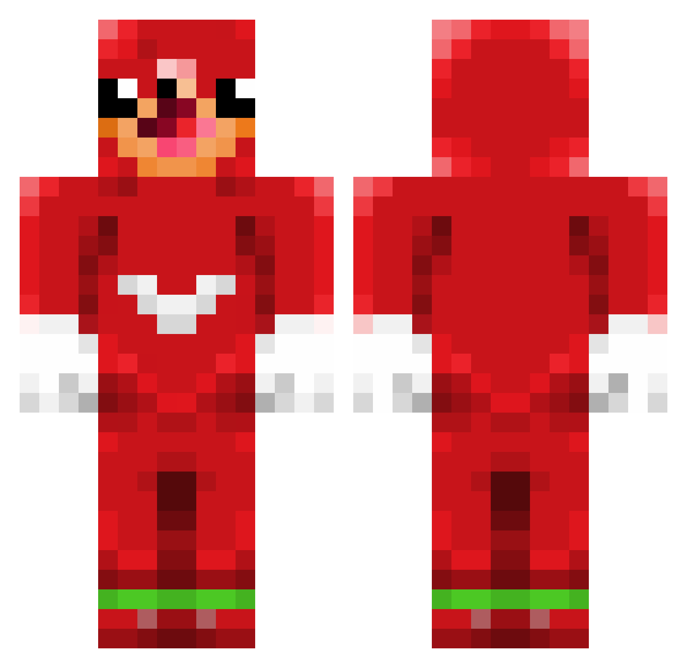 PhaxOne Minecraft skin, front and back view