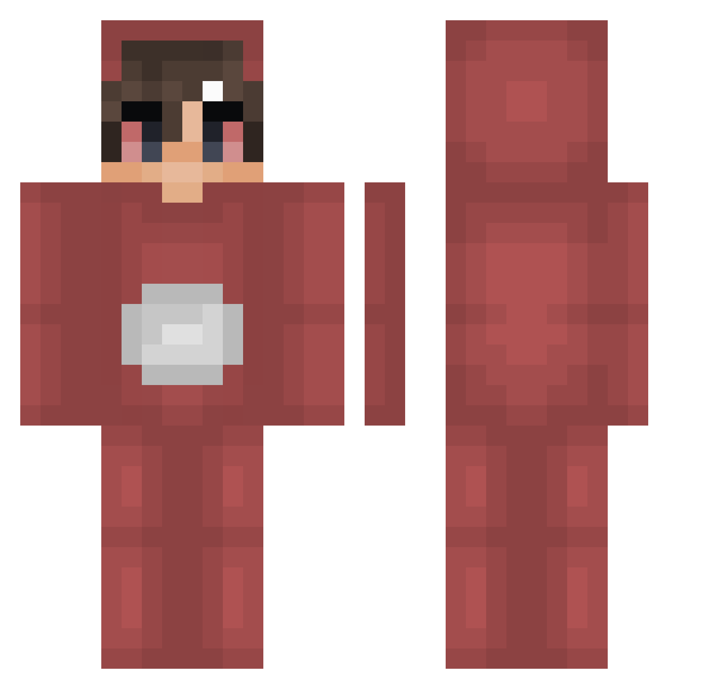 279 Minecraft skin, front and back view