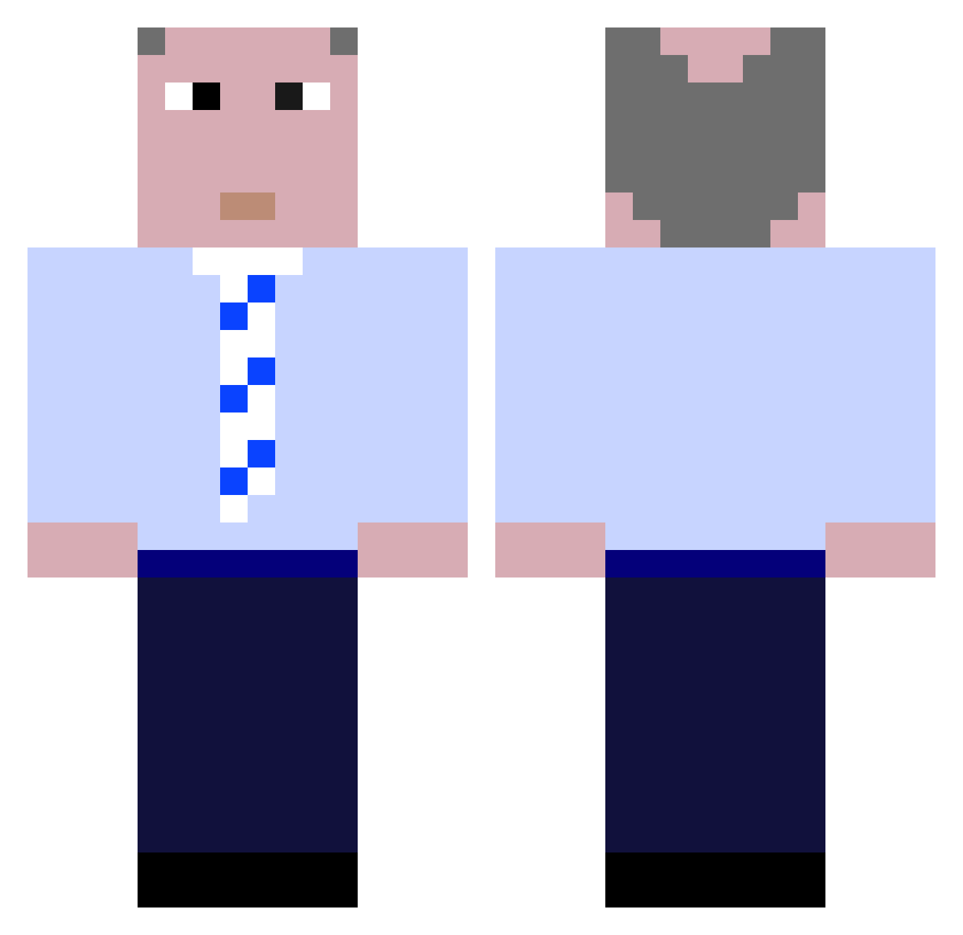 Puntjebrie Minecraft skin, front and back view
