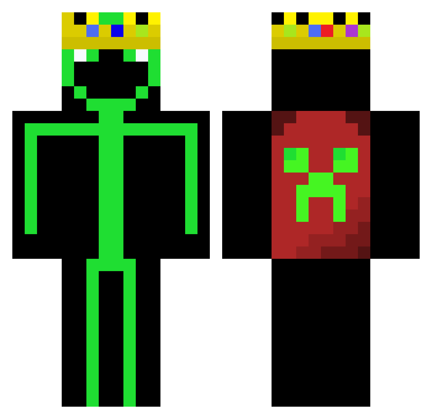 Puddel_Nuddel Minecraft skin, front and back view