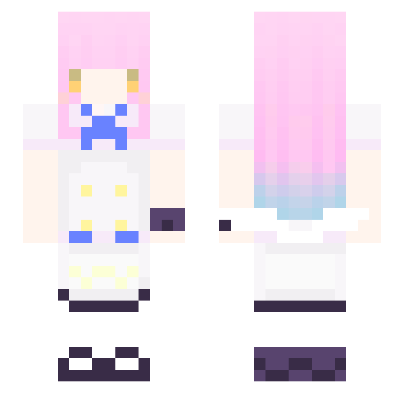C0w0kie_ Minecraft skin, front and back view