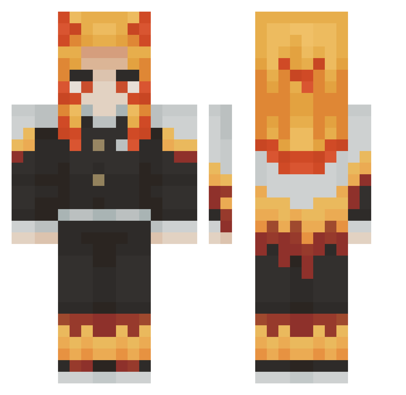 Titanzim Minecraft skin, front and back view
