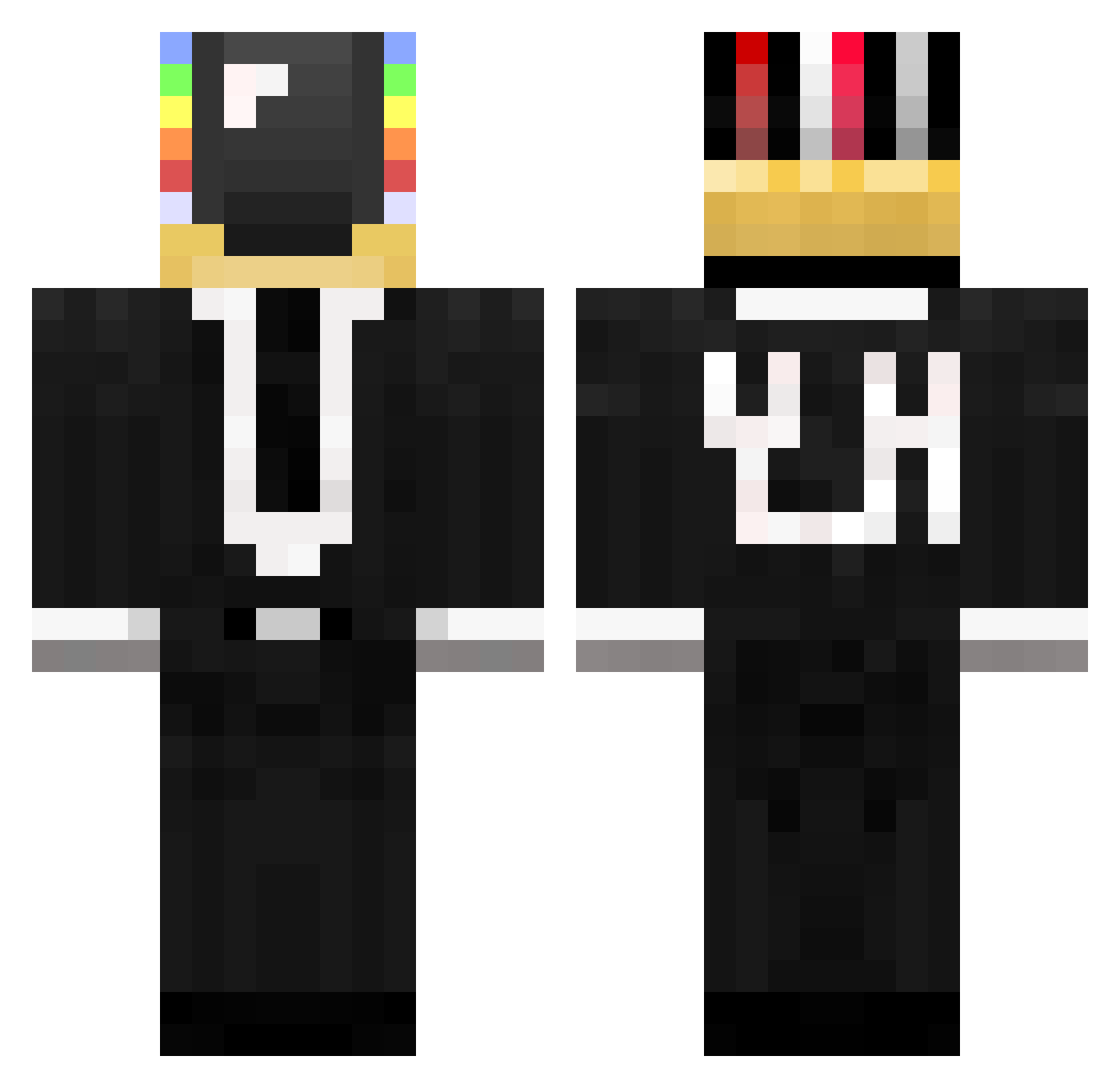 Eastlin Minecraft skin, front and back view
