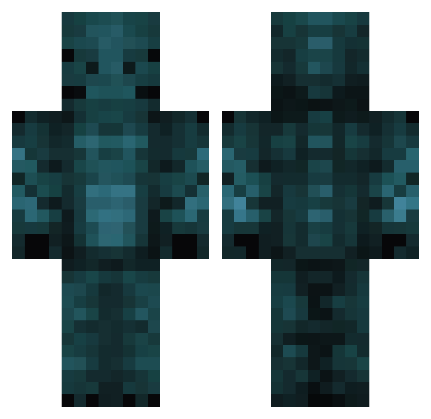 Sharok8 Minecraft skin, front and back view