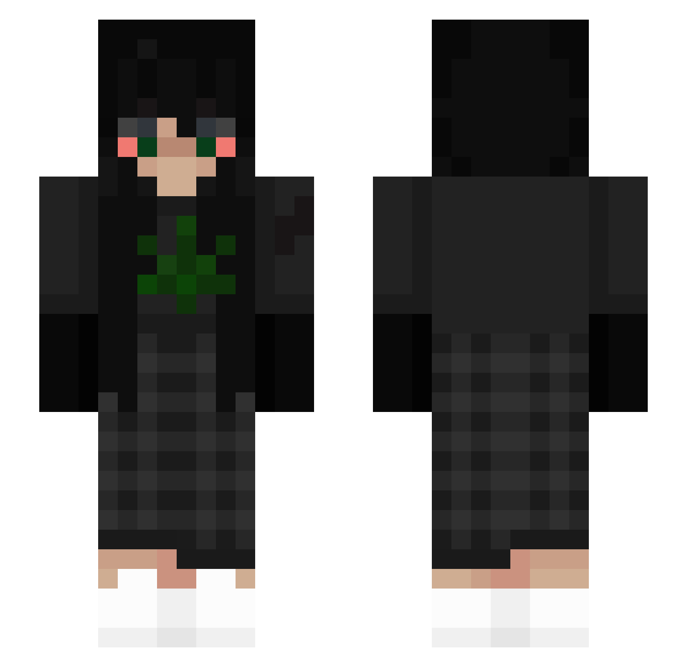 TurboSprcha Minecraft skin, front and back view