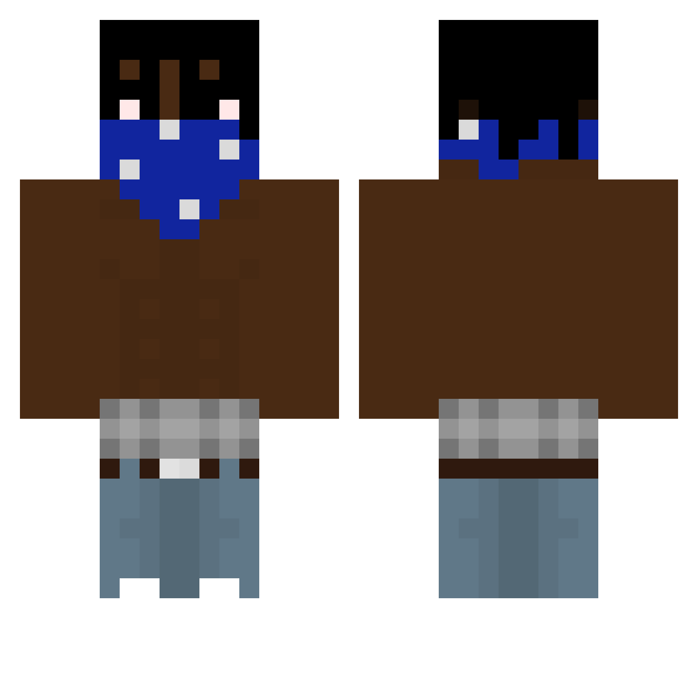 rz_Makssou Minecraft skin, front and back view