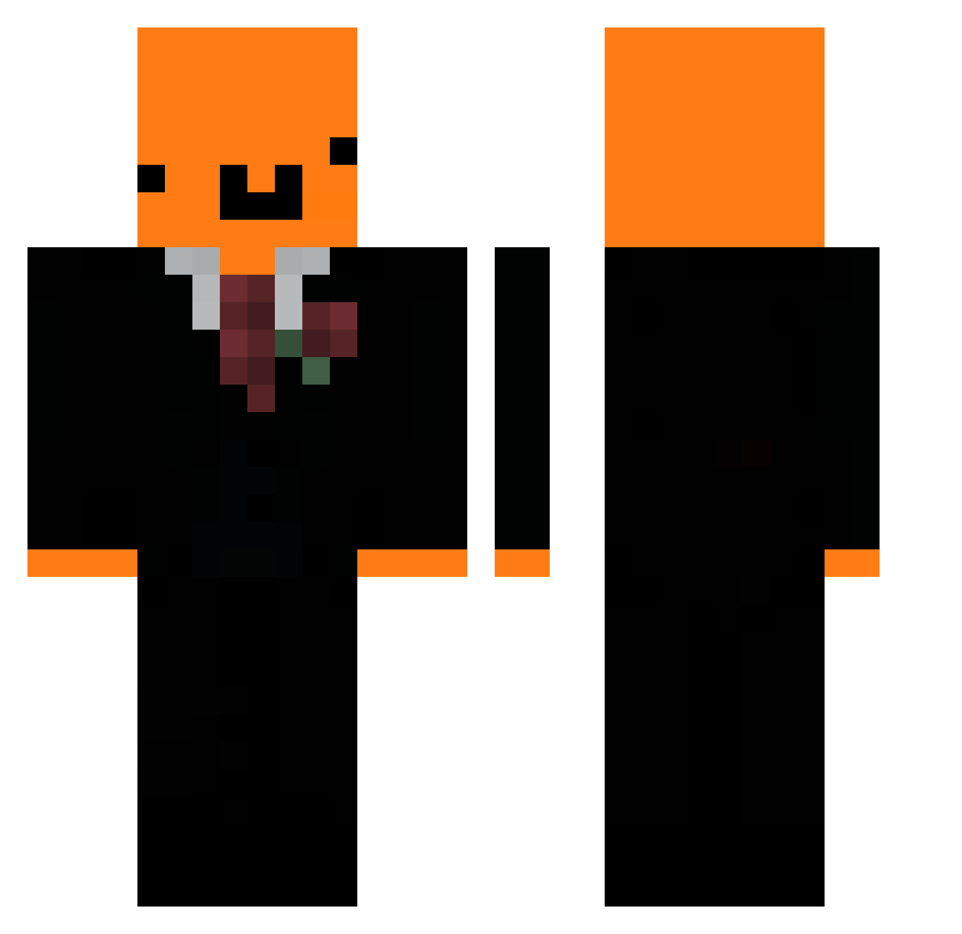 xurongxing Minecraft skin, front and back view