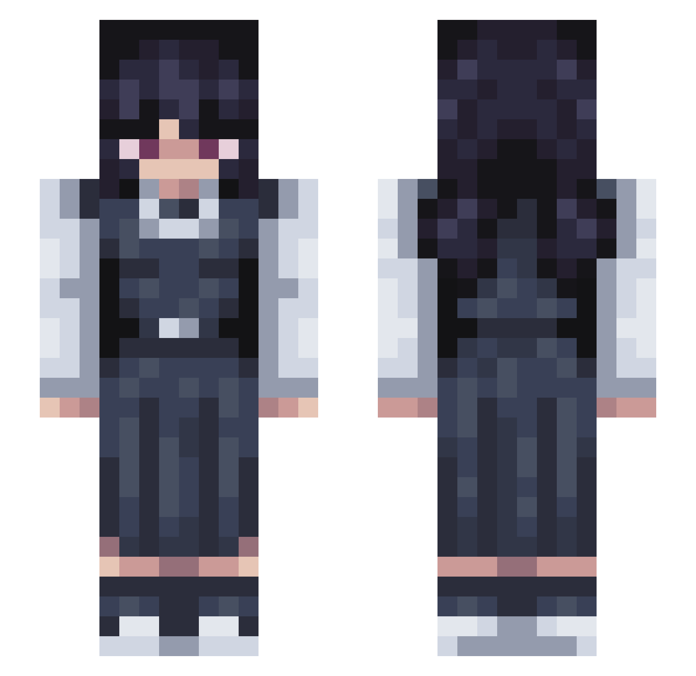 CapitanJUANFRAN Minecraft skin, front and back view