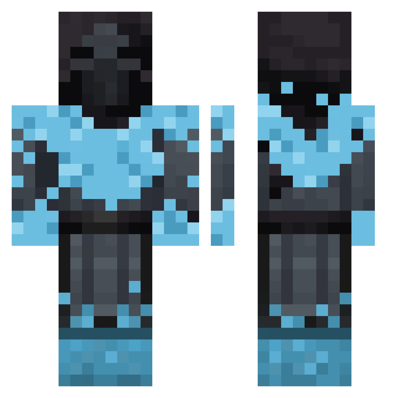 hawajek12 Minecraft skin, front and back view