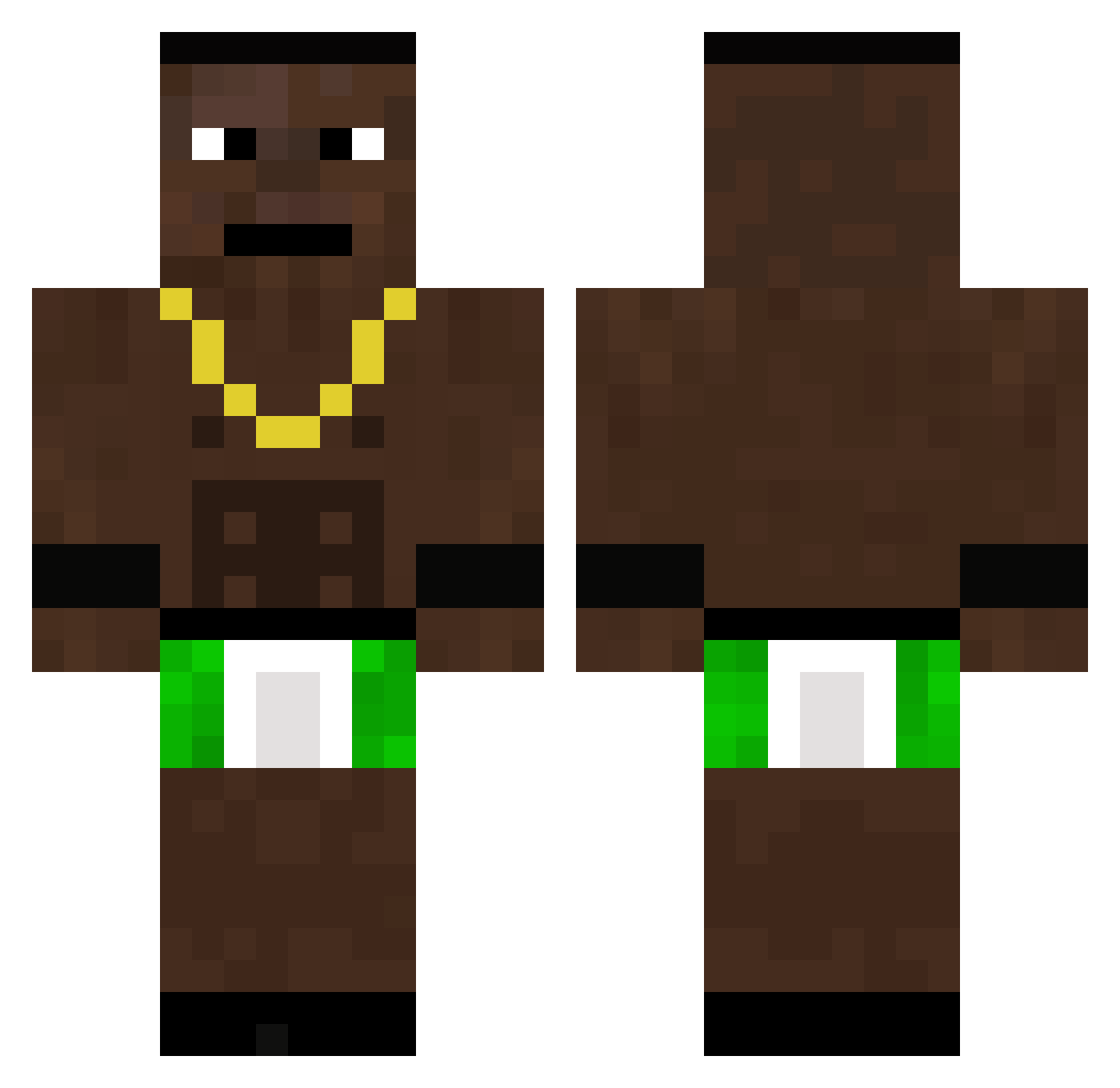 __gloom Minecraft skin, front and back view