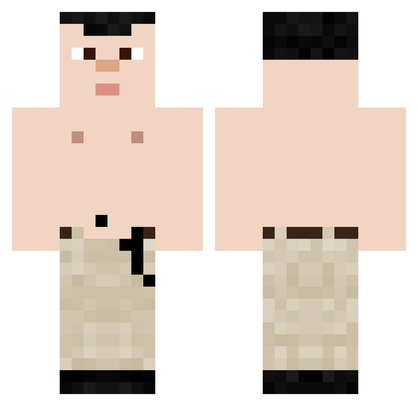 Slashyk Minecraft skin, front and back view