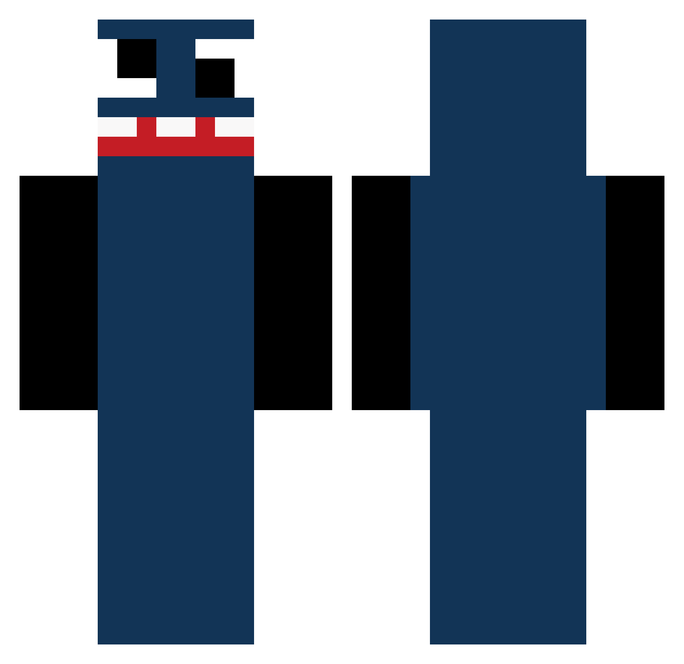hockeyz Minecraft skin, front and back view