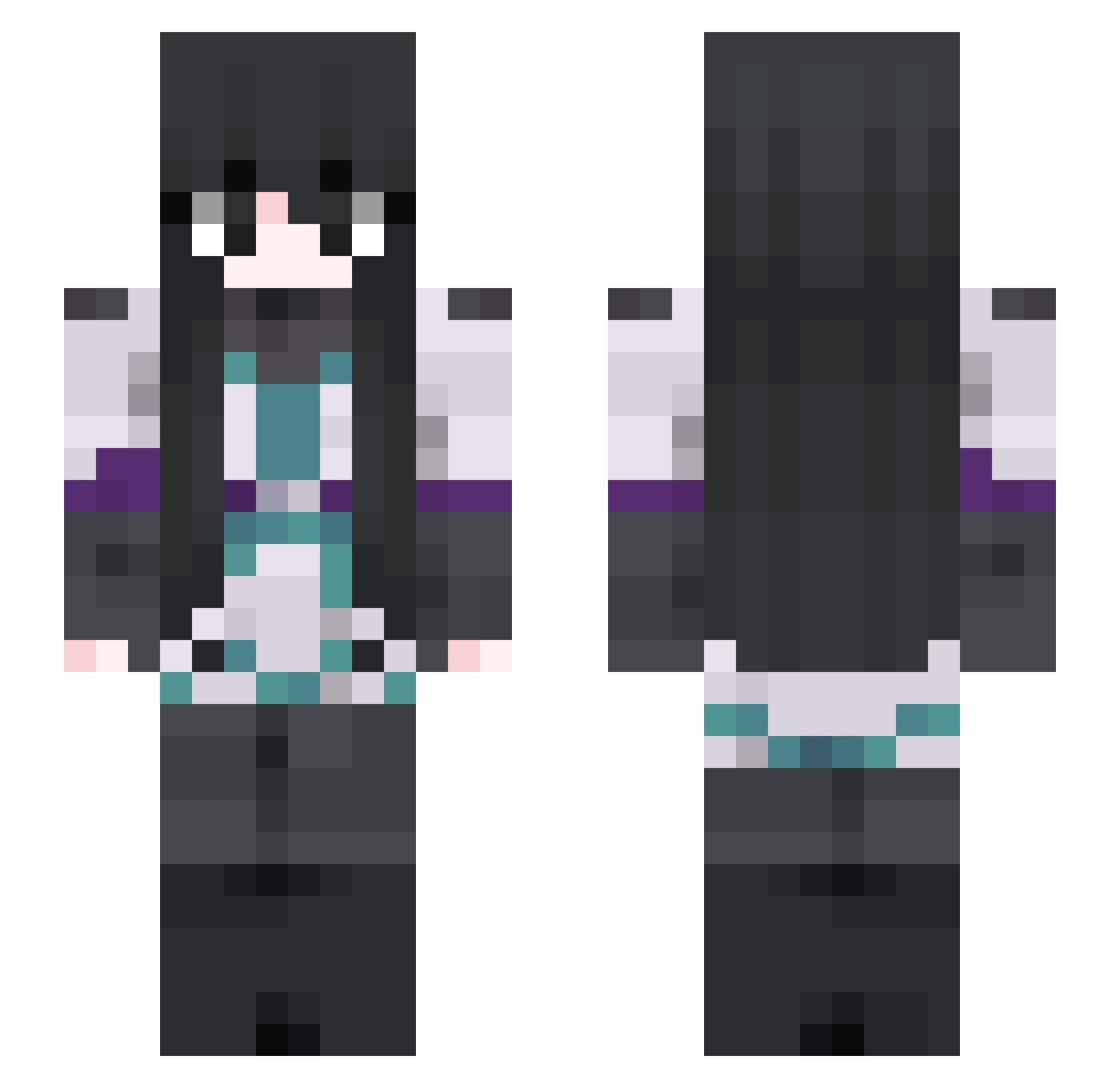 maniko Minecraft skin, front and back view