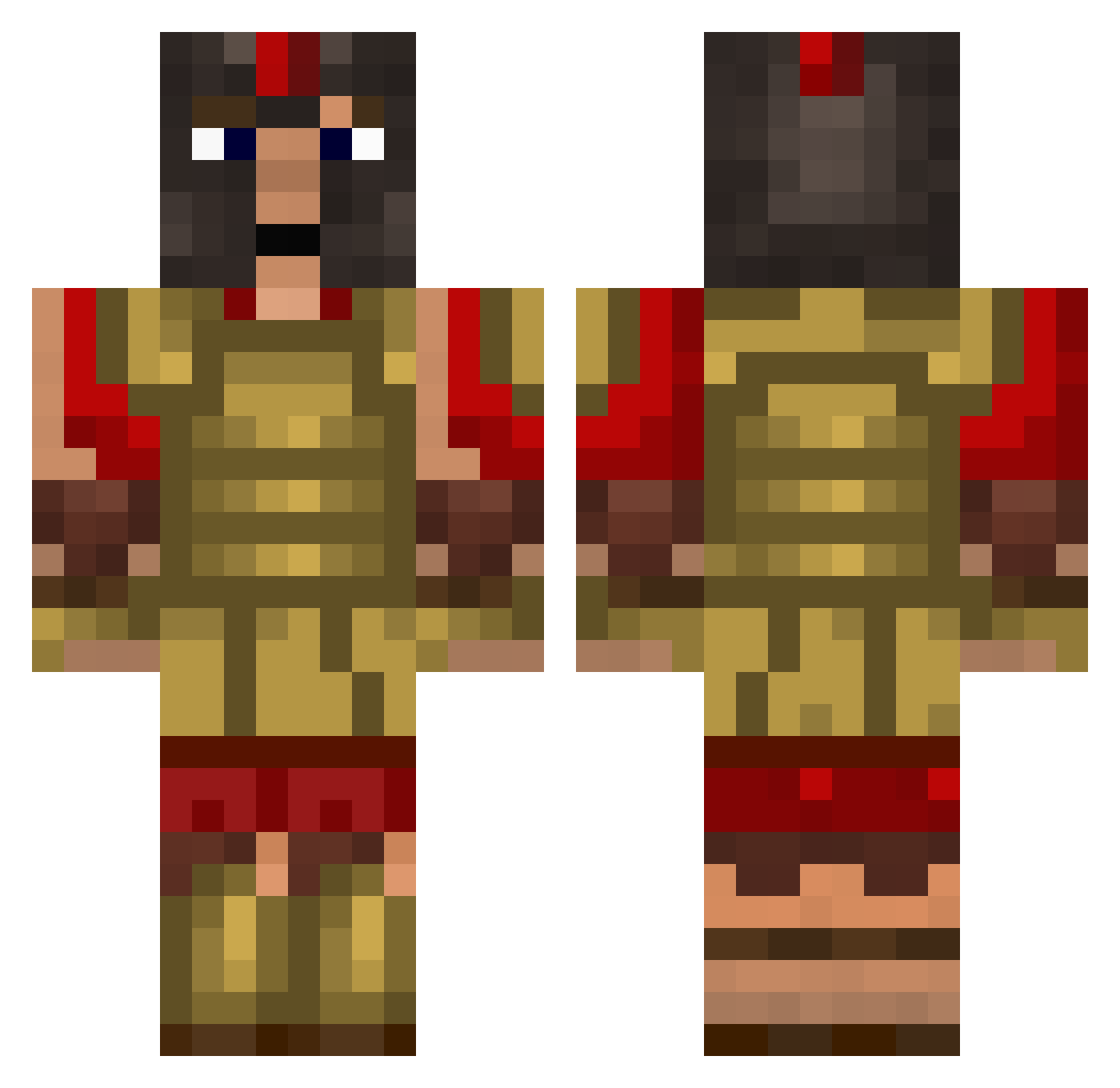 slimslime4sixer Minecraft skin, front and back view