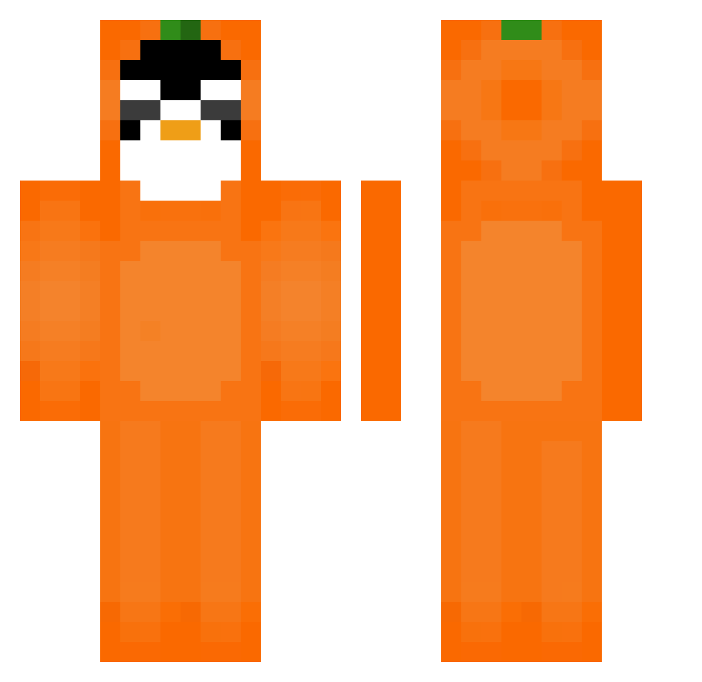 epicbigham Minecraft skin, front and back view