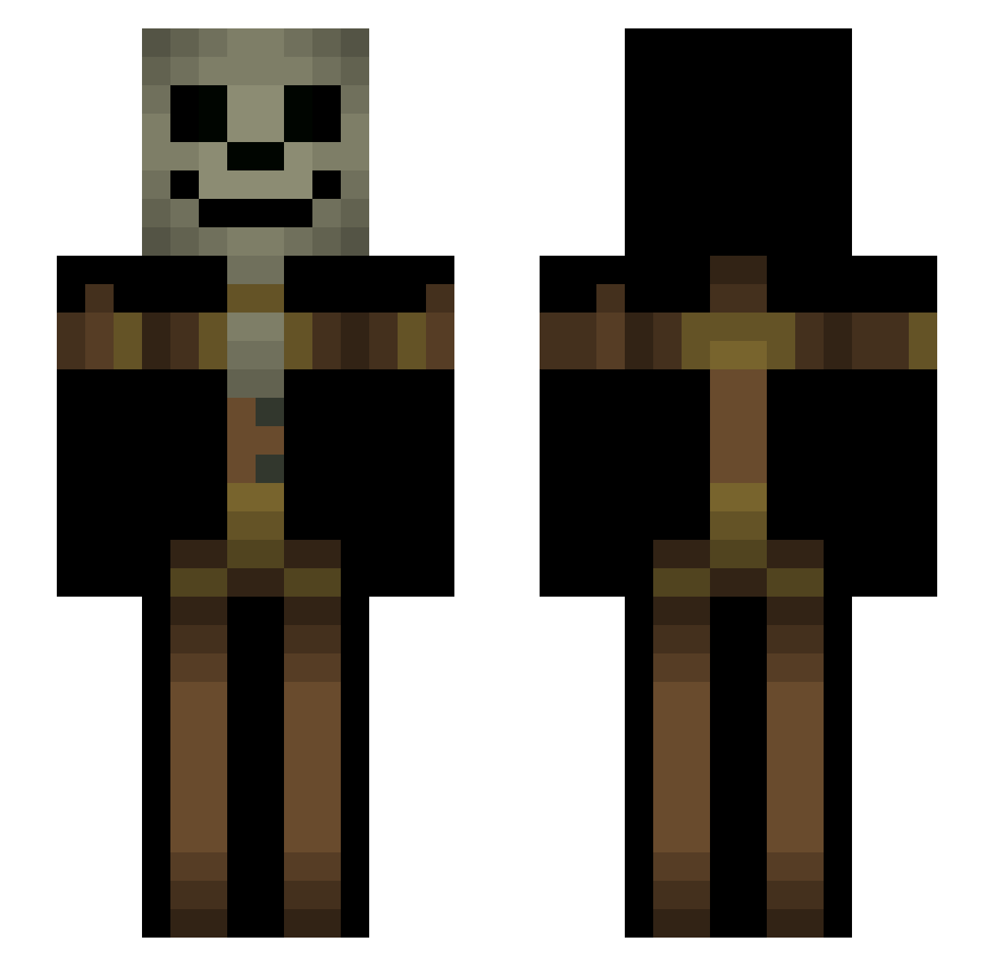 GordiLuke Minecraft skin, front and back view